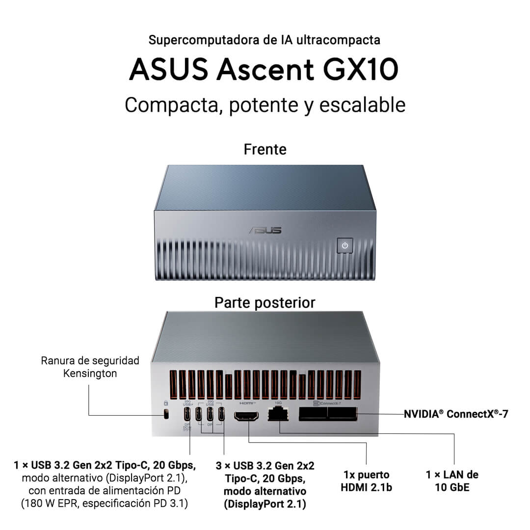 ASUS Ascent GX10 - Supercomputadora de IA - Imagen 6